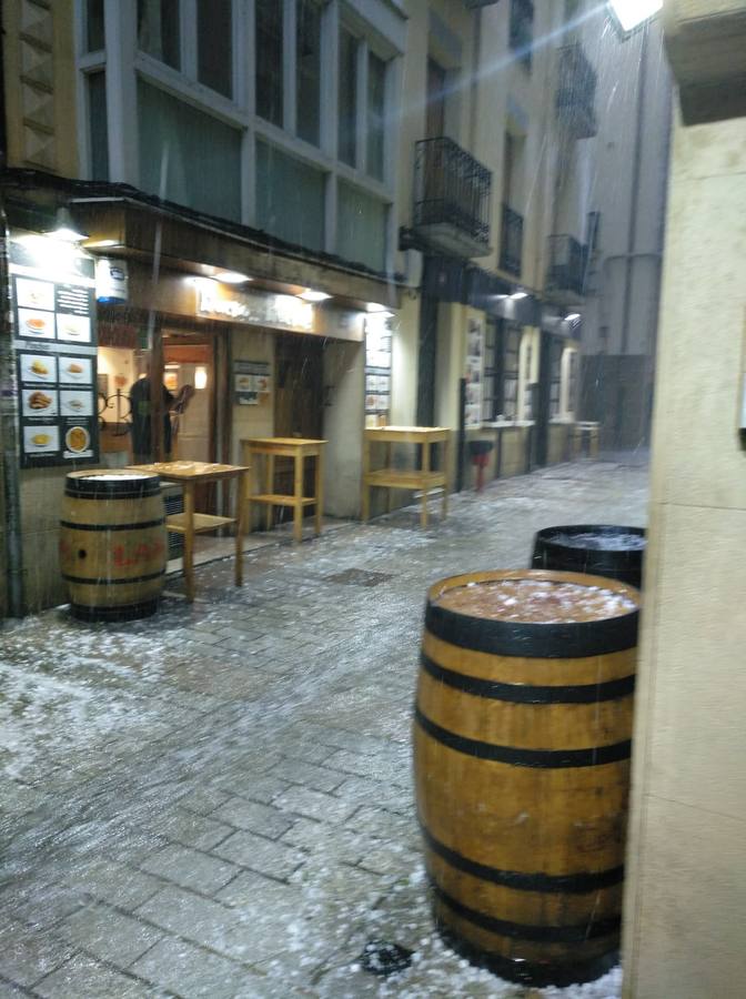 Nuestros lectores nos han enviado decenas de imágenes de los destrozos de la tormenta del domingo en Logroño.