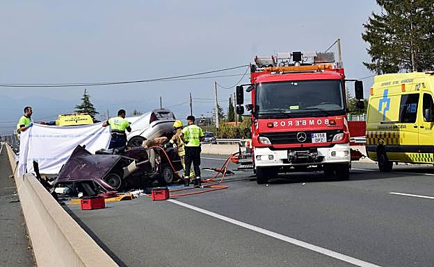 Un muerto y un herido muy grave en un accidente en la N-111 en Nalda