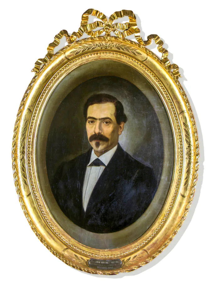 Retrato de Simón Martínez y Martínez, obras del afamado pintor del siglo XIX Francisco Tristán. :: 