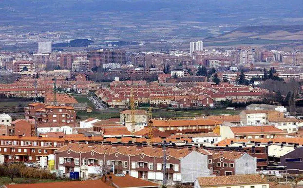 Grupos de urbanizaciones entre Lardero y Logroño.