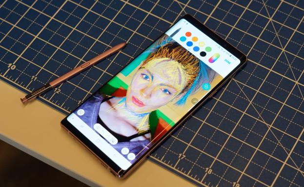 El S-Pen del Note 9 permite dibujar y tomar notas.