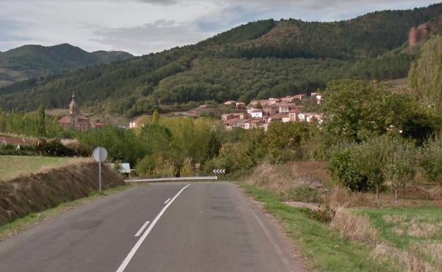 Carretera de Estollo a San Millán, en la que ocurrió el accidente