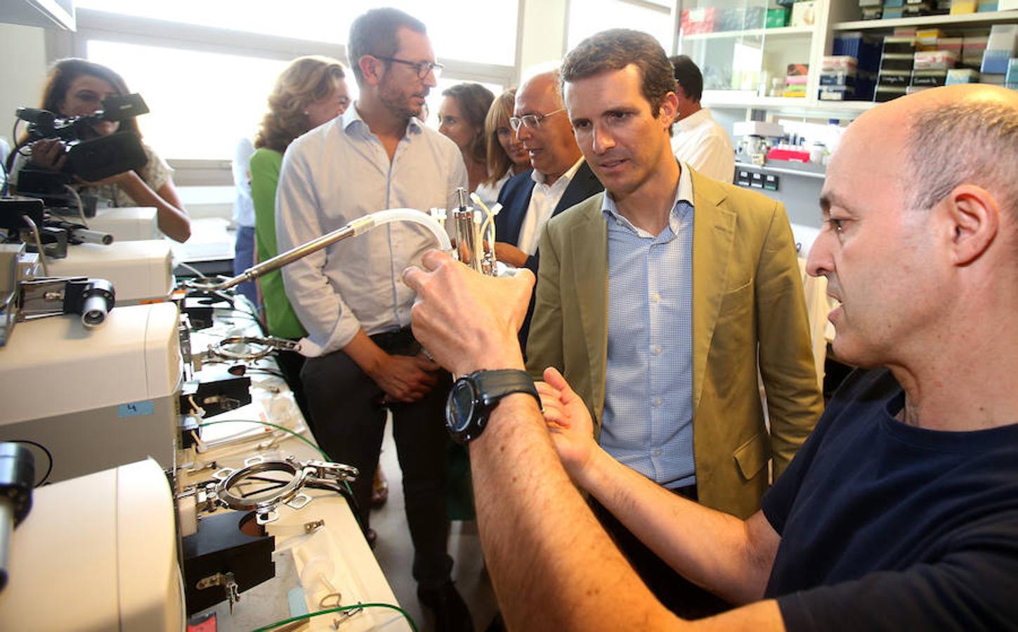 El presidente del Partido Popular Pablo Casado ha visitado hoy La Rioja y se ha interesado por los temas candentes de la región.