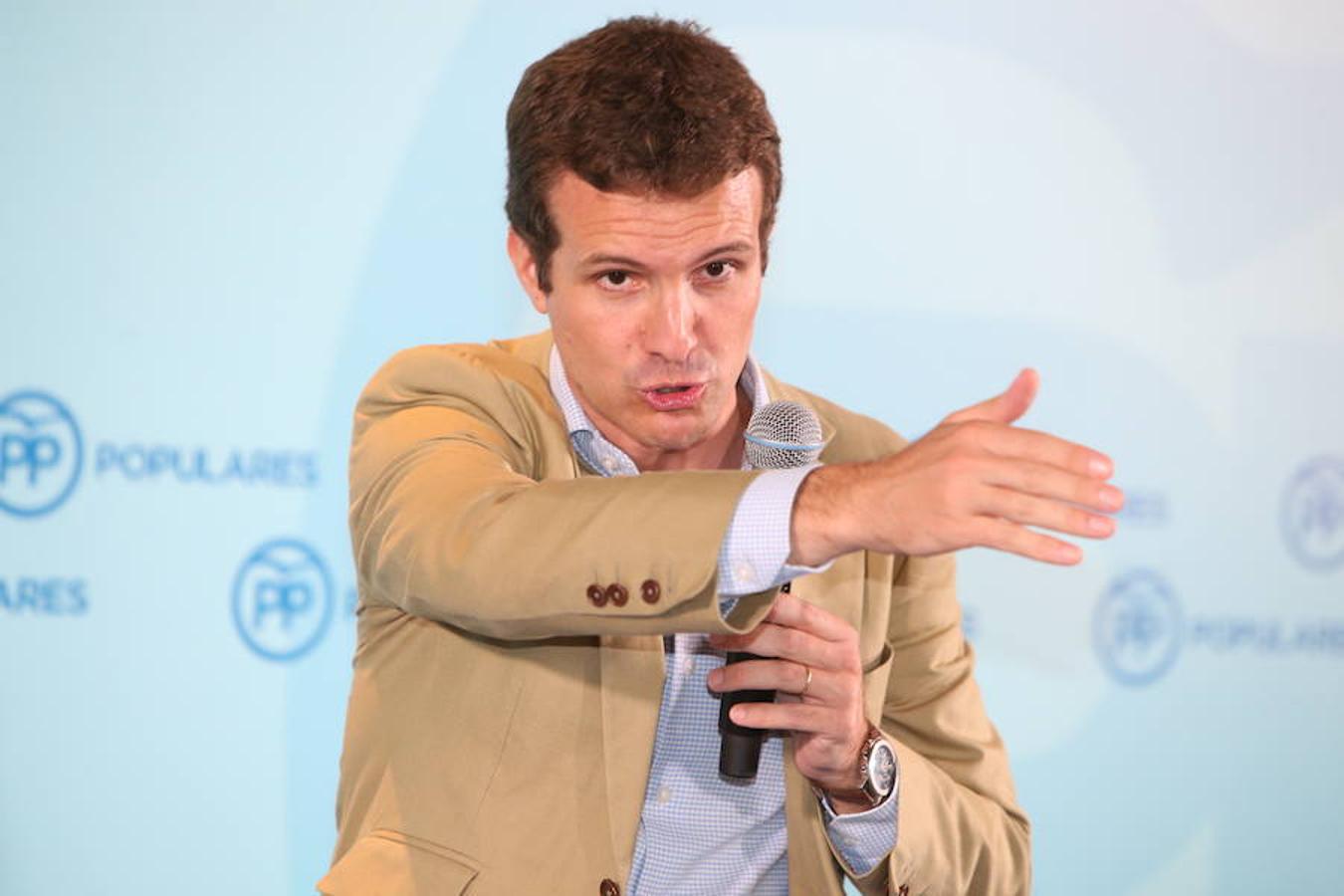 El presidente del Partido Popular Pablo Casado ha visitado hoy La Rioja y se ha interesado por los temas candentes de la región.