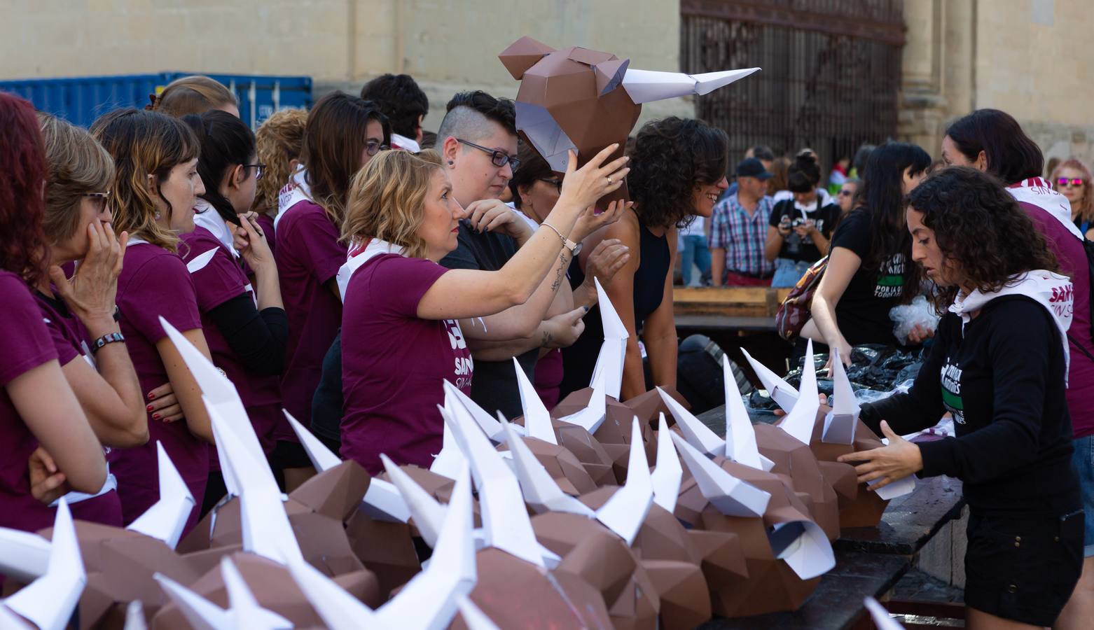 Protesta antitaurina en la Plaza del Mercado.