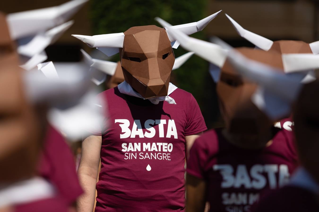 Protesta antitaurina en la Plaza del Mercado.