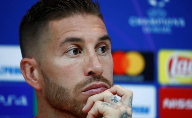 Sergio ramos, en rueda de prensa. 