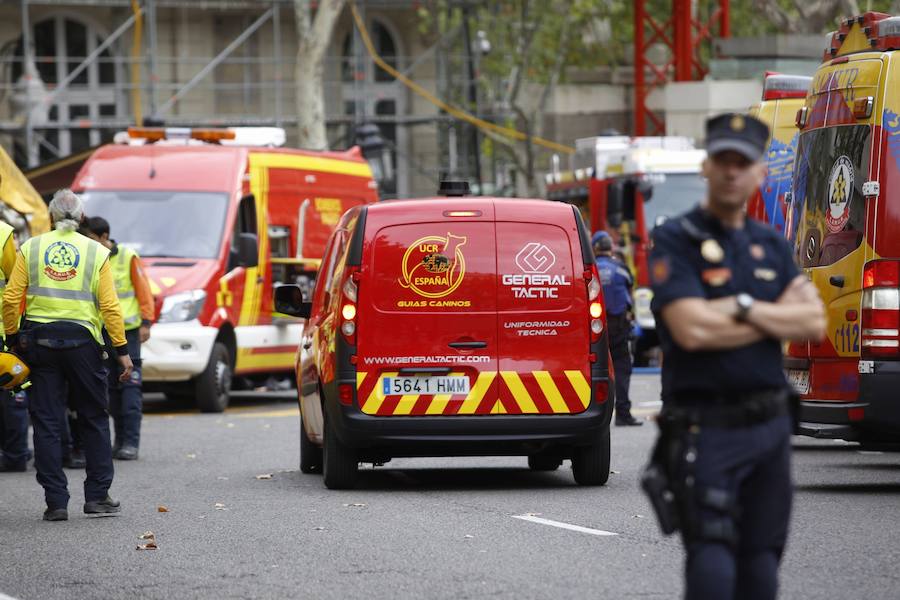 Fotos: Las imágenes posteriores al derrumbe del hotel Ritz de Madrid