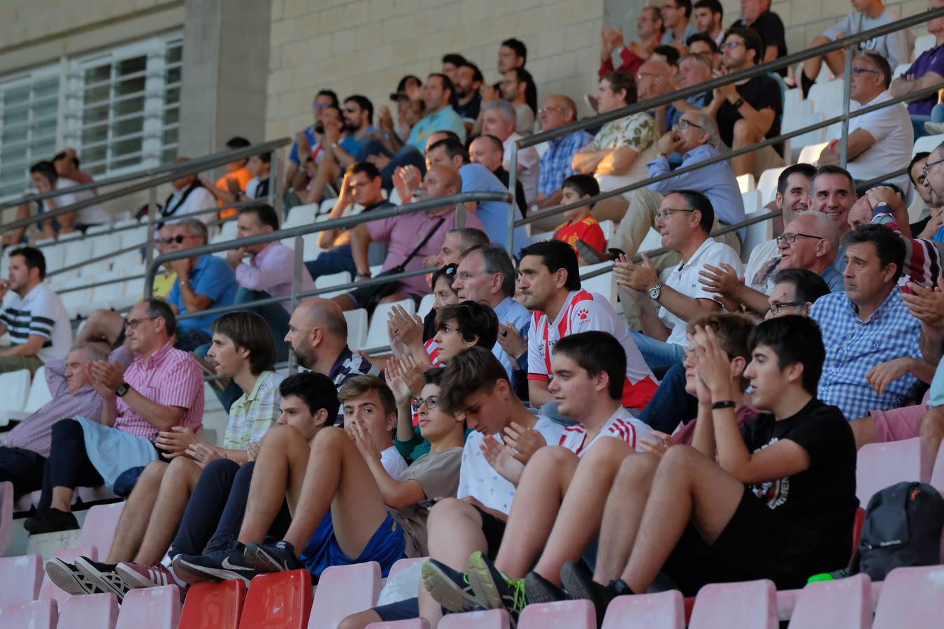 El equipo riojano ganó ayer por dos goles a cero en Las Gaunas.