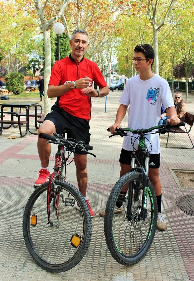 Las imágenes del paseo ciclista por los alrededores de Varea con la ciclista riojana