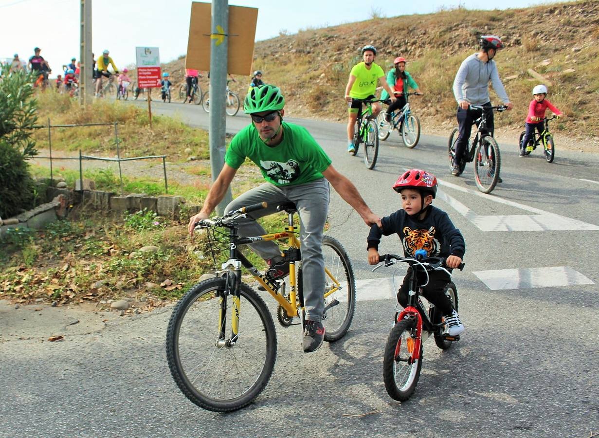 Las imágenes del paseo ciclista por los alrededores de Varea con la ciclista riojana