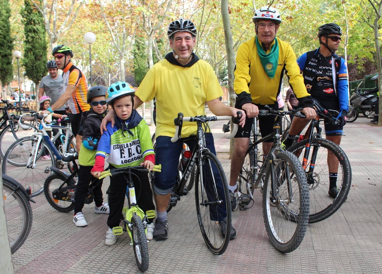 Las imágenes del paseo ciclista por los alrededores de Varea con la ciclista riojana