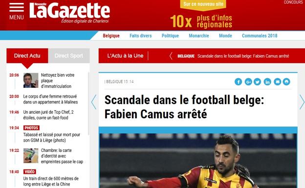 Fabien Camus, en la portada de la web de LaGazette. 