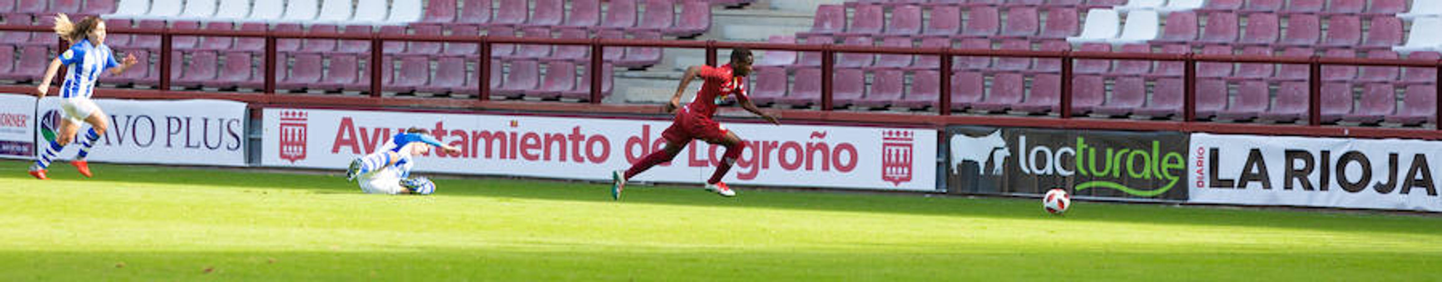 El EDF recupera la sonrisa después de ganar al Huelva en Las Gaunas por 2-0 y encadenar su segudo triunfo de año. Toca disfrutar.