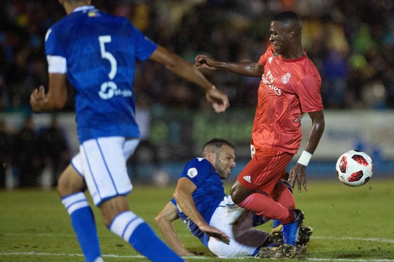 Vinicius, en el partido de ida ante el Melilla.