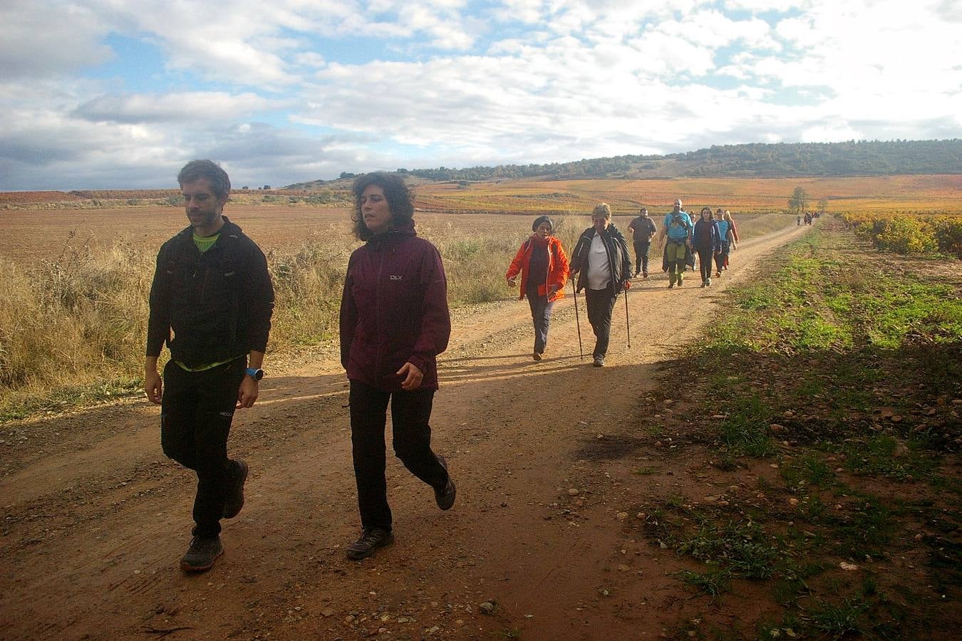 Alrededor de 150 personas estaban inscritas para tomar parte en una nueva edición de la 'Marcha de otoño', que tuvo lugar en Cenicero