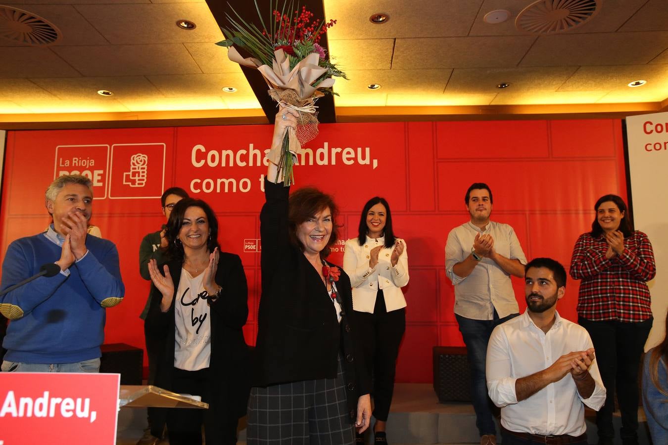 Ha presentado su candidatura a la Presidencia de La Rioja en un acto al que ha asistido la vicepresidenta del Gobierno central, Carmen Calvo