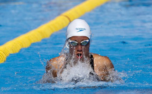 Jessica Valls, durante la final de 50 metros braza de la XVIII edición de los Juegos Mediterráneos. 