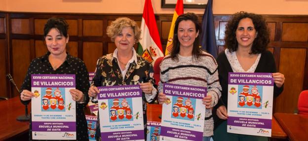 Susana Gómez, Aurora Rodríguez, Estela Ceniceros y Vanessa Villarejo presentaron ayer el concurso. 