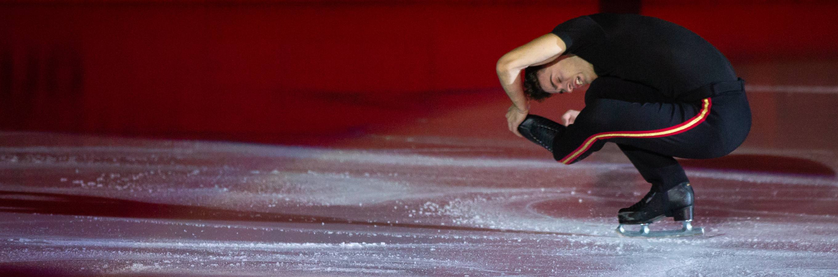 El patinador madrileño llenó Lobete para su exhibición de despedida.