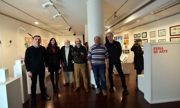 Carlos Fuentes (comisario), Carmen Hierro, Elías del Río, Enrique Martínez Glera (en representación de Luis Burgos), Rafael Fernández y Carlos Sacristán (Tris). :: Miguel Herreros