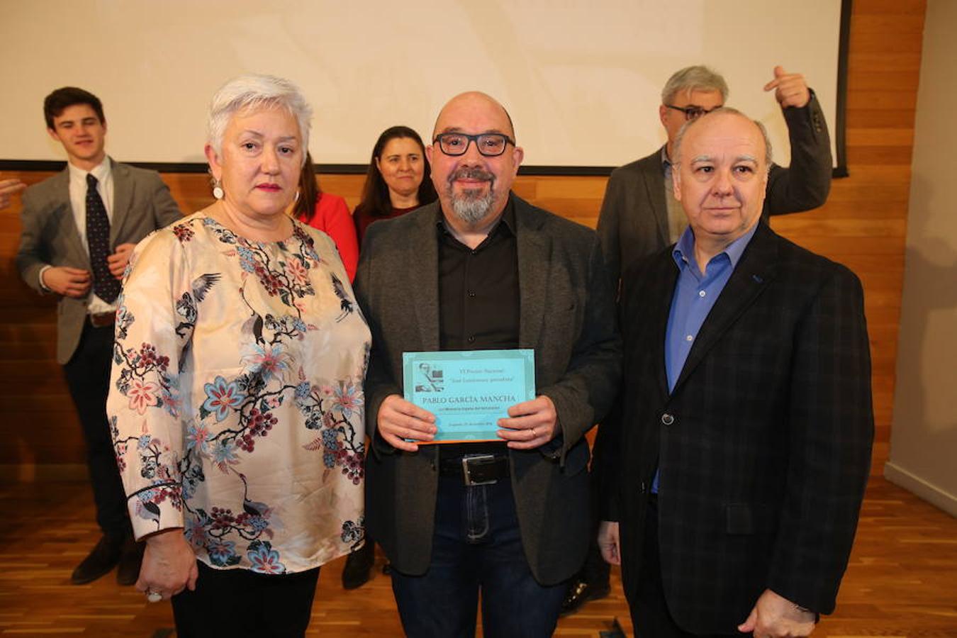 Los periodistas de Diario LA RIOJA Pablo García y Pilar Hidalgo han sido los ganadores del VI Premio José Lumbreras por sus trabajos sobre ETA y el Camero Viejo