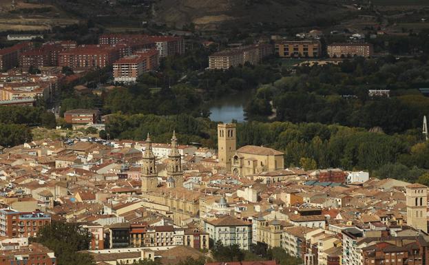 Vista cenital de Agoncillo, uno de los pueblos donde se recibirán estas ayudas. 