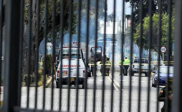 Escuela de la Policía, en Bogotá, donde tuvo lugar el atentado.