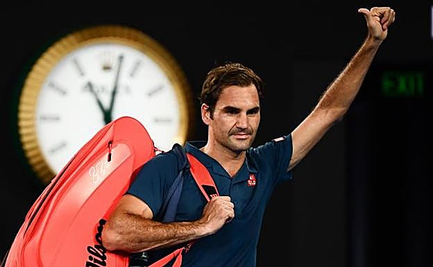 Roger Federer, tras caer ante Stefanos Tsitsipas. 