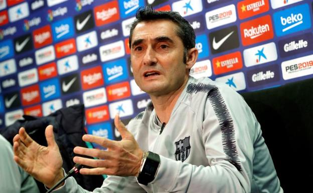 Ernesto Valverde, entrenador del Barcelona. 