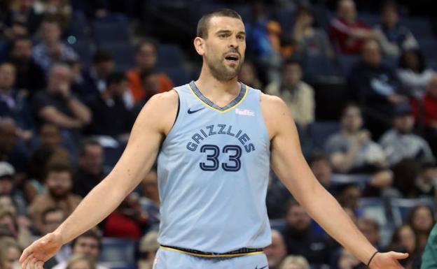 Marc Gasol lamenta una jugada.