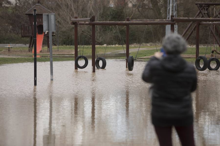 Numerosos ciudadanos se acercaron a ver las revueltas aguas durante la jornada