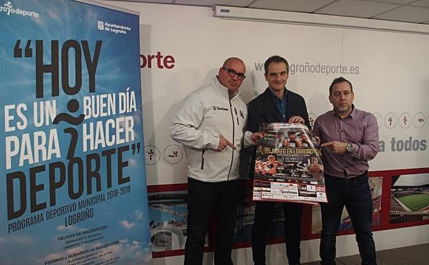 Presentación de la velada de boxeo. 