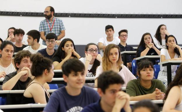 Jóvenes durante las pruebas realizadas el año pasado