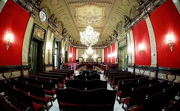 Vista general de la Sala Penal del Tribunal Supremo en la que tendrá lugar el juicio del 'procés'. 