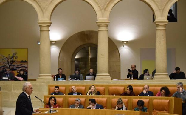 Ceniceros, durante el pleno de este jueves. 