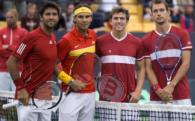 Rafa Nadal durante la Copa Davis del año 2015.