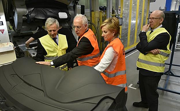 Un momento de la visita de Ceniceros. 