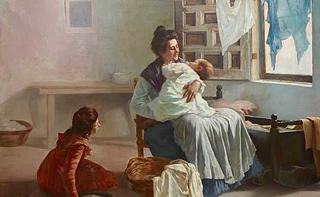 Imagen principal - 1. Pelusa (1901), de CarlosVerger Fioretti.2. Inclusero (1901), de Rafaelde la Torre.3. La toilette (1899), de Federico Godoy Castro..