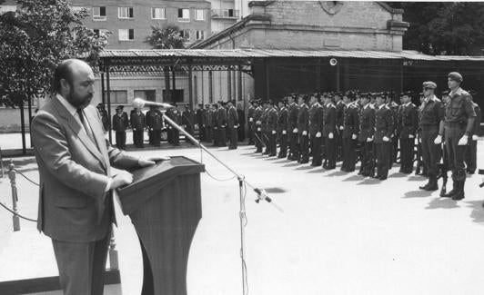 Roldán, en una visita a La Rioja.