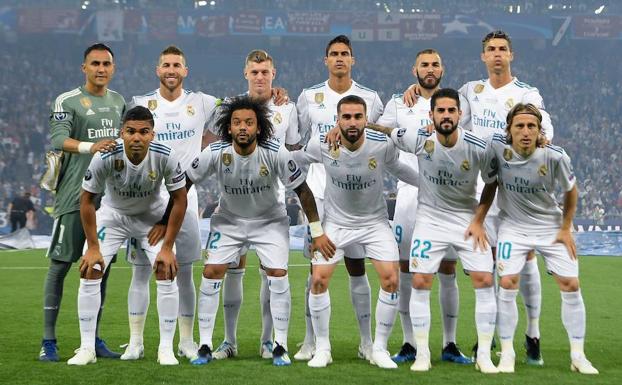 Once del Real Madrid en la final ante el Liverpool disputada en Kiev. 