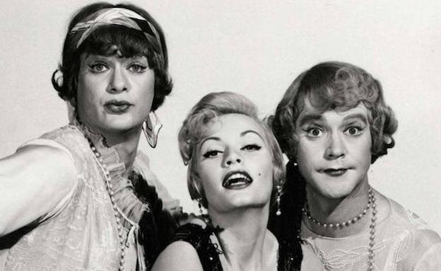 Tony Curtis, Marilyn Monroe y Jack Lemmon en 'Con faldas y a lo loco'.