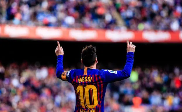 Leo Messi, en el Camp Nou.