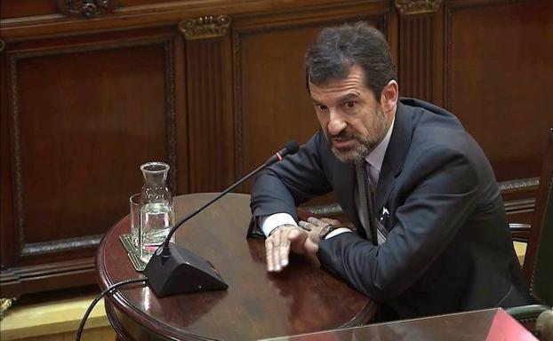 Ferrán López, número dos de los Mossos, durante el juicio en el Tribunal Supremo.