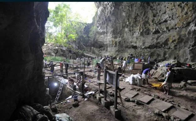 Las excavaciones en la cueva de Callao, en Filipinas. 