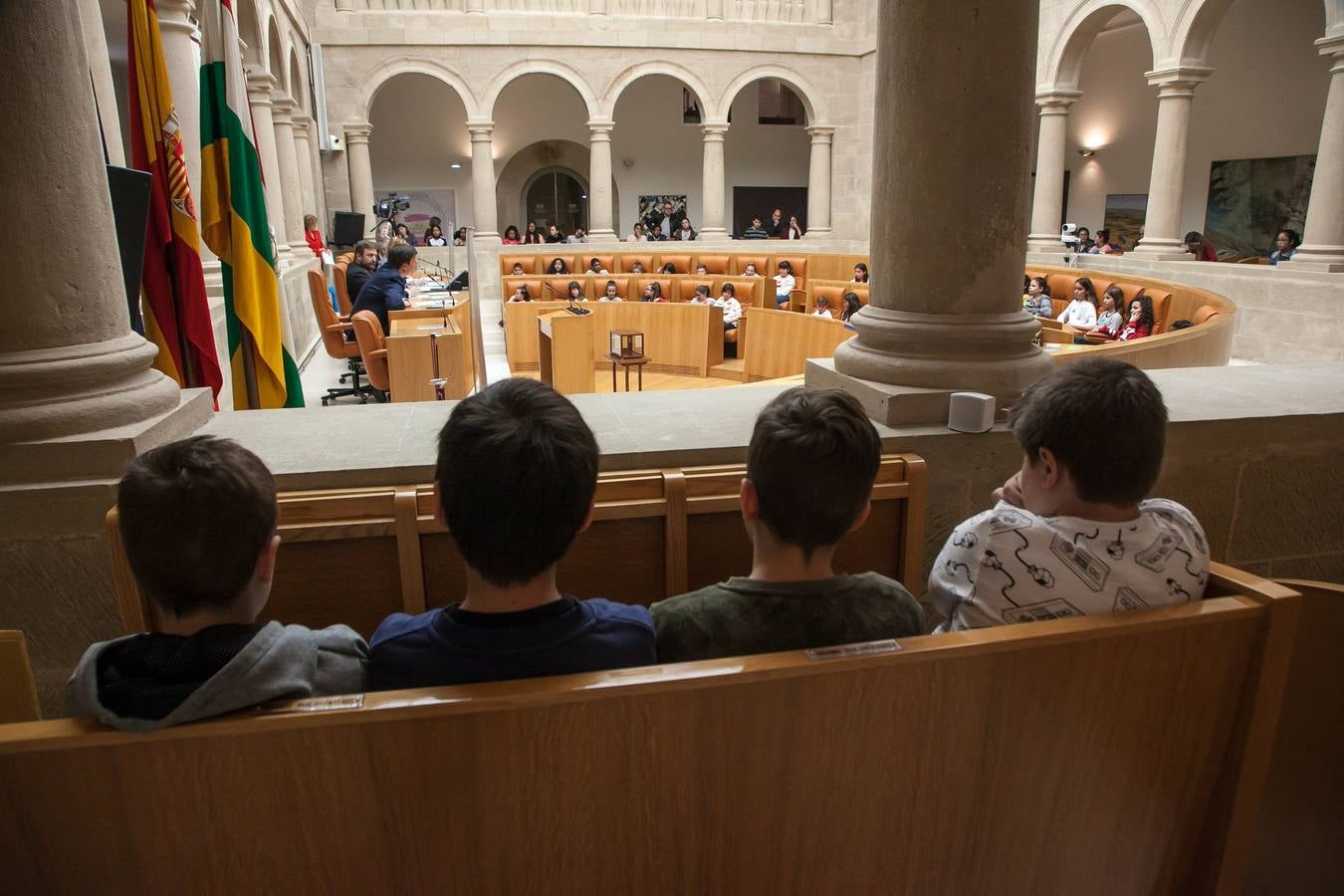 Aldeas Infantiles pide «políticas concretas» contra la pobreza infantil | El Parlamento riojano ha acogido un pleno infantil con la asistencia del vicepresidente de esta ONG, Javier Fresneda