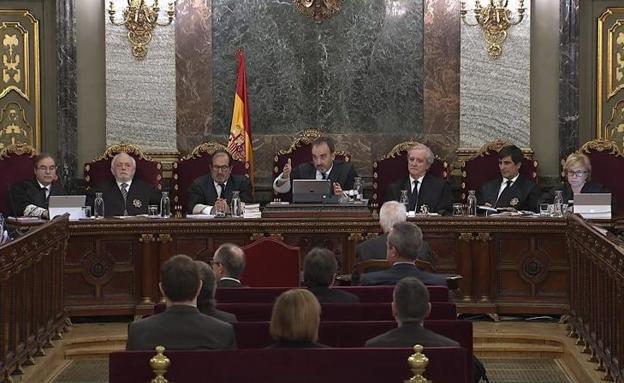 Manuel Marchena interviene durante el juicio del 'procés'.