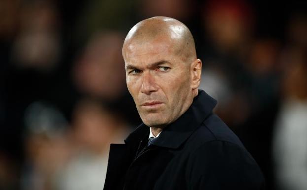 Zinedine Zidane, durante el partido ante el Getafe.