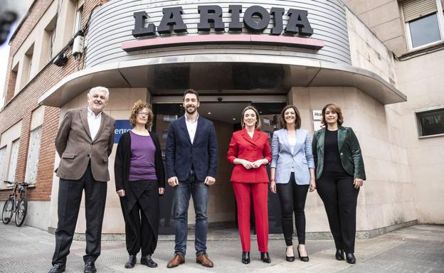 Los candidatos riojanos al Congreso, antes del debate del miércoles en TVR. 