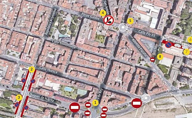 Mapa interactivo: así quedan las calles tras el corte del túnel de Duques de Nájera